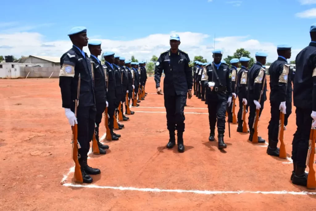PEACEKEEPING: MINUSCA Police Commissioner Visits Rwandan Peacekeepers