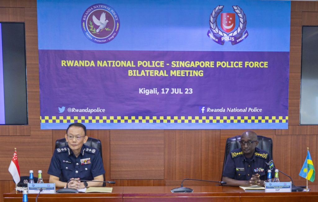 Rwanda, Singapore Police forces hold bilateral meeting in Kigali