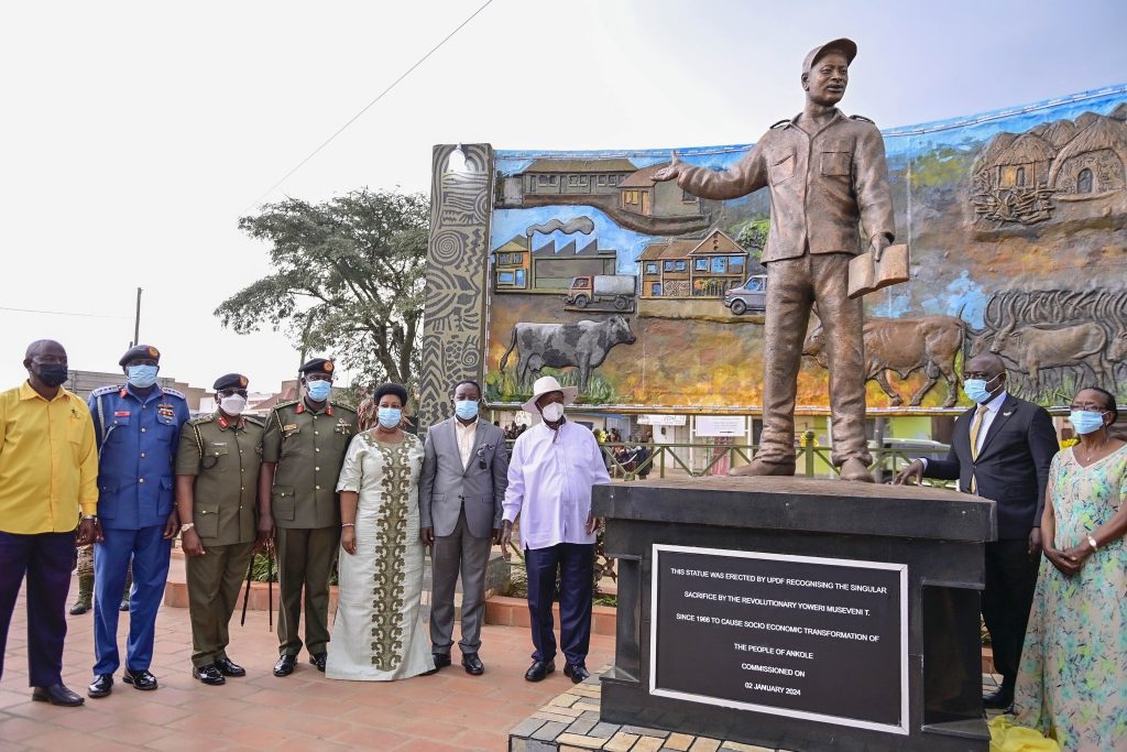 President Museveni Unveils His Own Monument in Rushere Town Council
