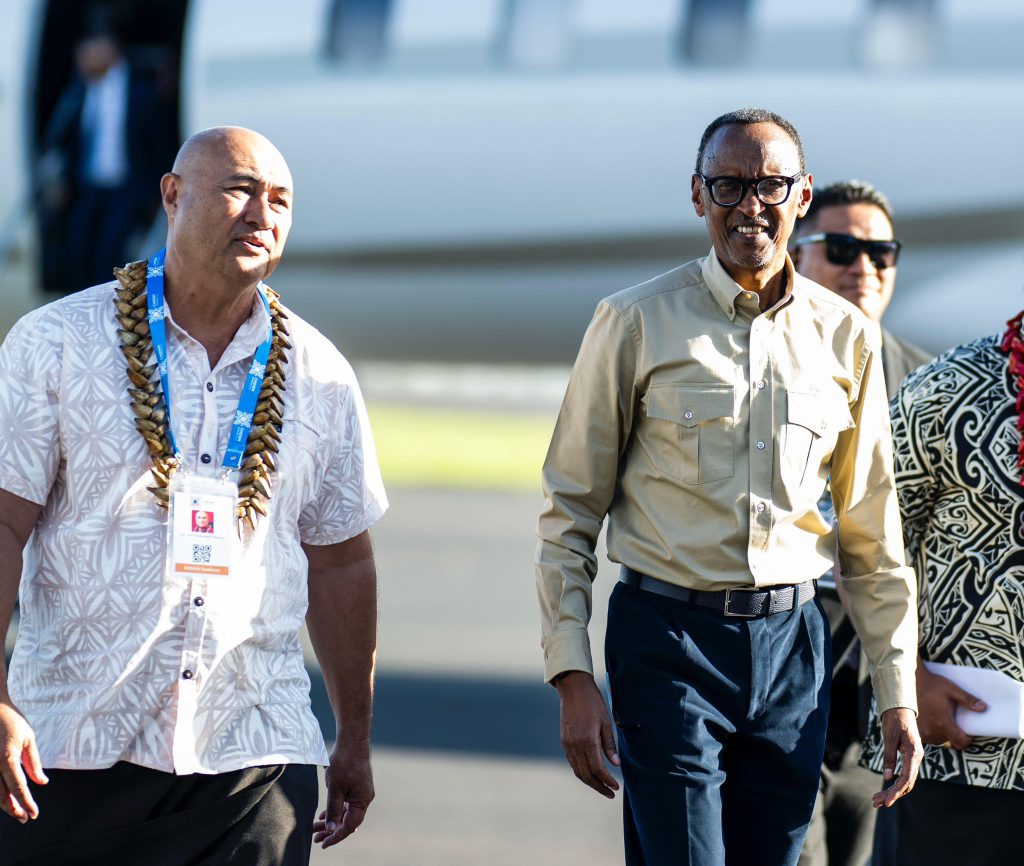 President Kagame Arrives in Samoa for Commonwealth Heads of Government Meeting