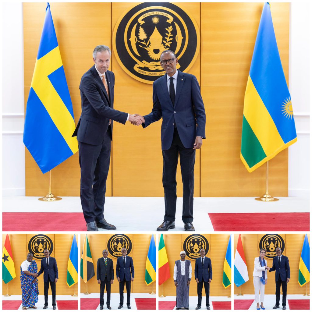 President Kagame Receives Credentials from New Foreign Envoys