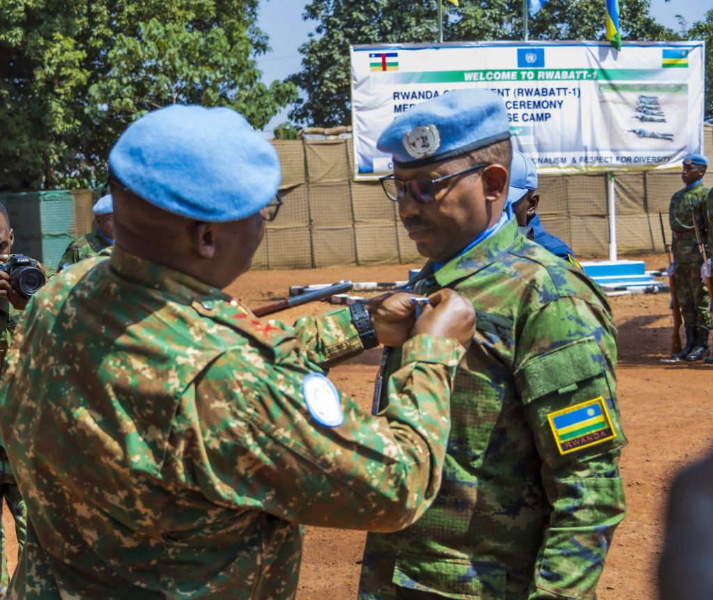 Rwandan Peacekeepers Honored with UN Medals for Outstanding Service